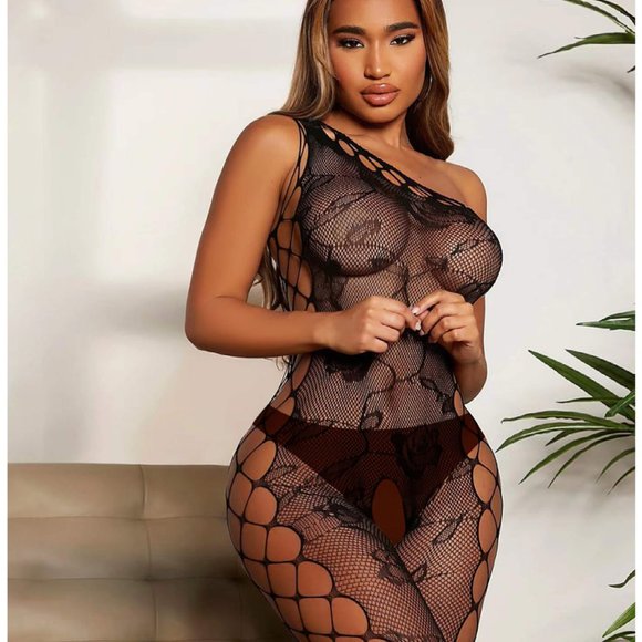 Sexy Perspective Sexy Uniform Underwear Open File Mesh Tights - Picture 3 of 5